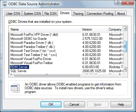 ODBC data source