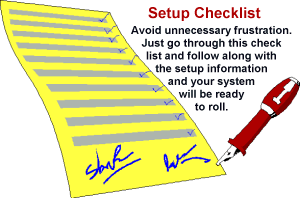 Setup Checklist
