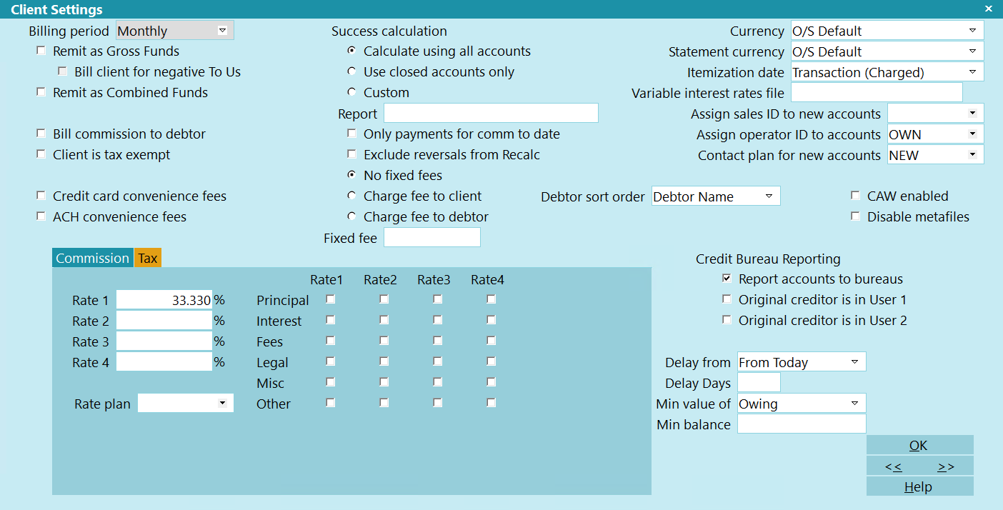 Client Settings